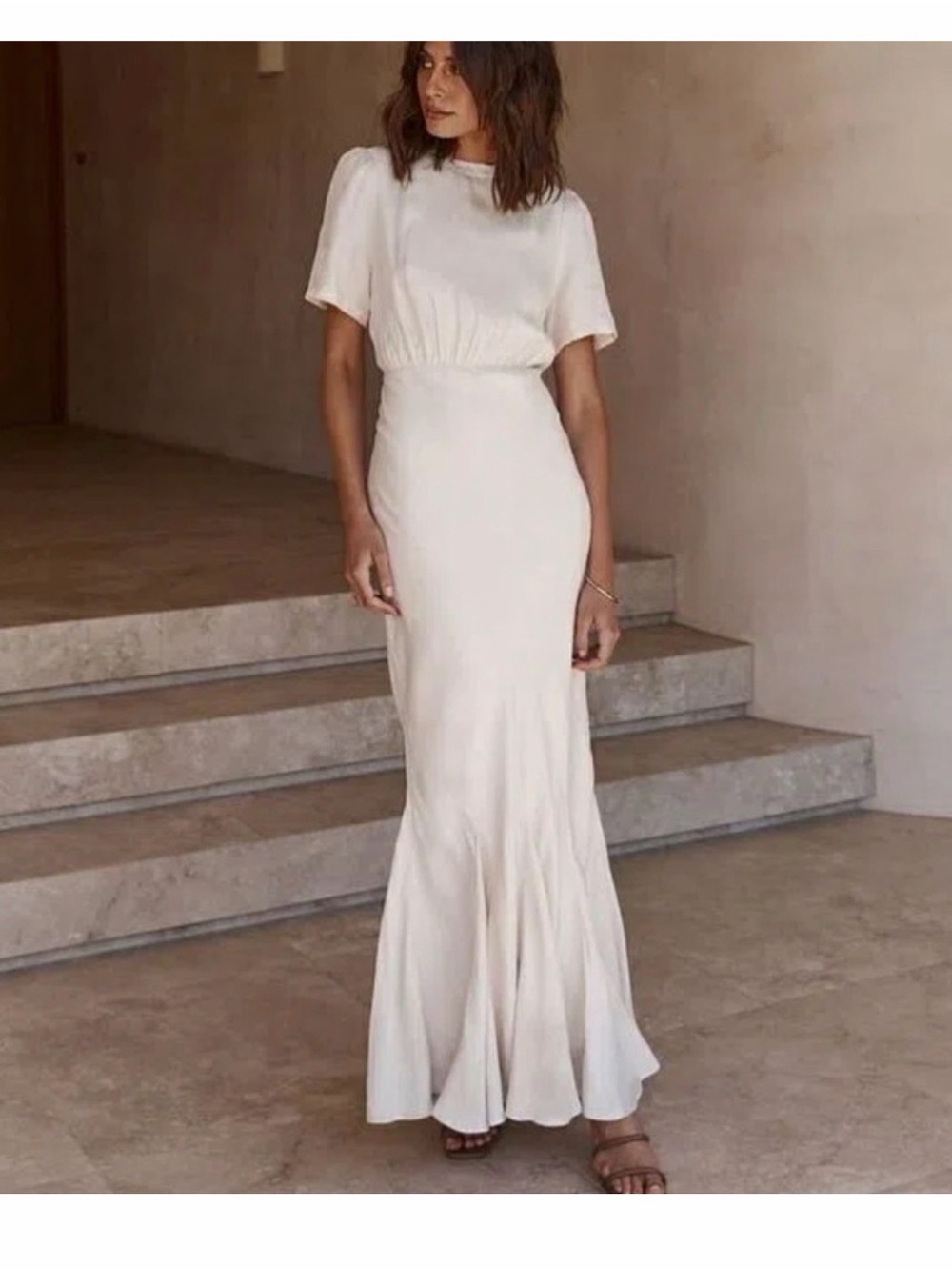 DISSH Campbell Oyster Midi Dress in Cream